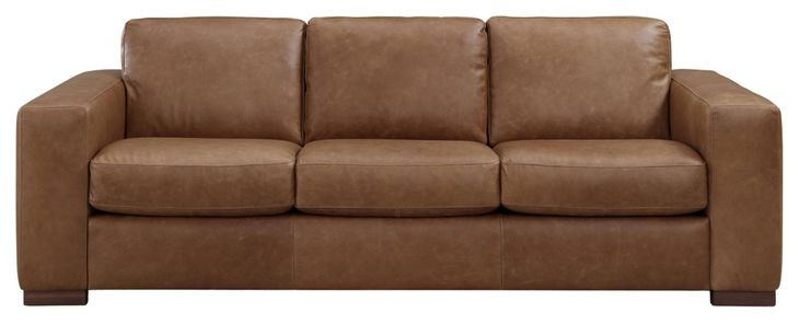 Inglewood Vintage Brown Derby Leather 91" Queen Sleeper Sofa
