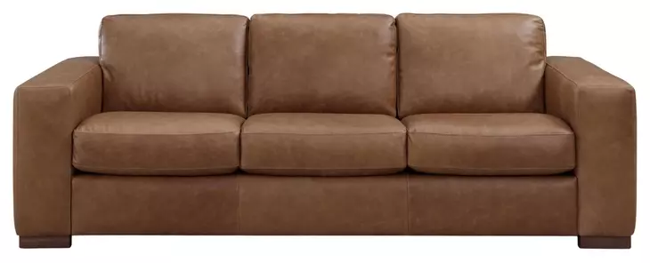 Inglewood Vintage Brown Derby Leather 91" Queen Sleeper Sofa