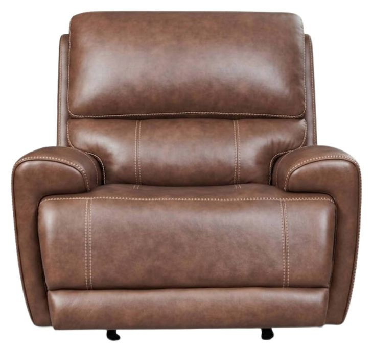 Highland Brown Coffee Leather Zero Gravity Glider Power Recliner with Power Headrest and USB Charging