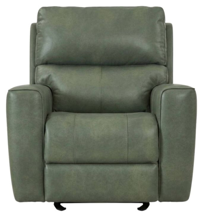 Laredo Sage Moss Leather Zero Gravity Glider Power Recliner with Power Headrest and USB Charging