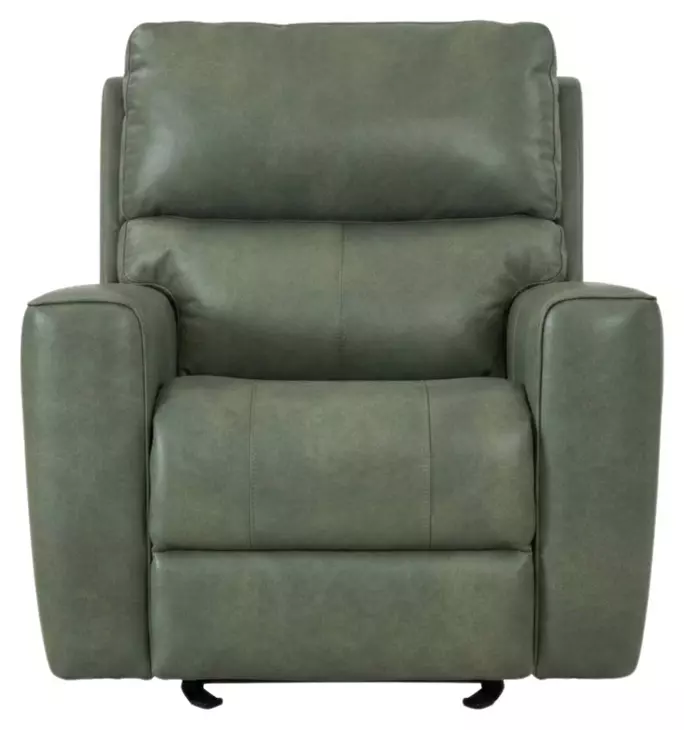 Laredo Sage Moss Leather Zero Gravity Glider Power Recliner with Power Headrest and USB Charging