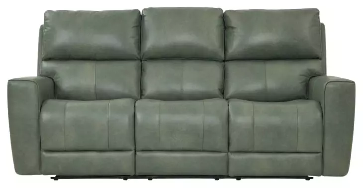 Laredo Sage Moss Leather 87" Zero Gravity Power Reclining Sofa with Fold Down Center Console and USB Charging