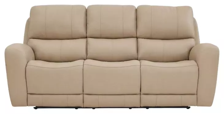 Bella Verona Taupe Leather 85" Zero Gravity Power Reclining Sofa with USB Charging