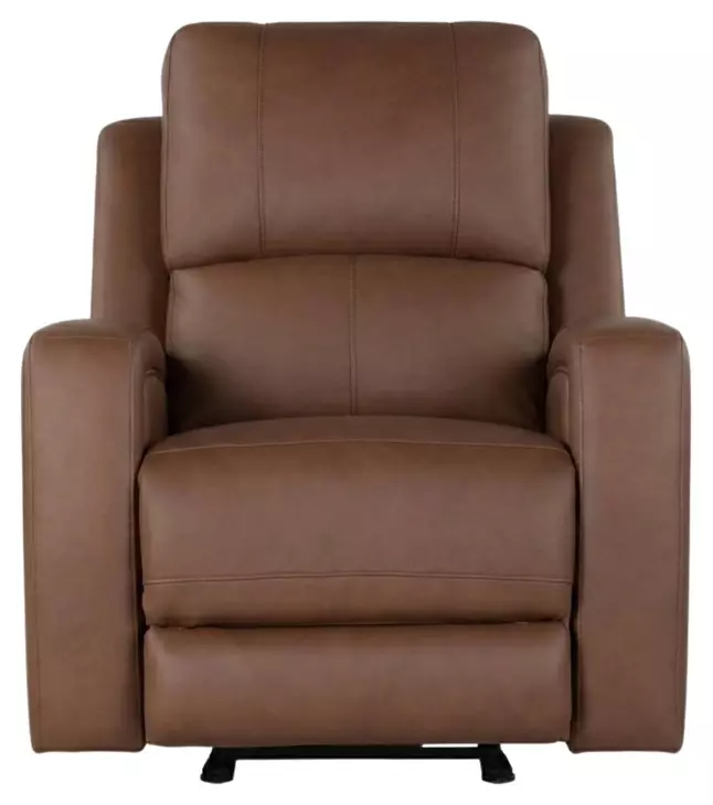 Alessia Brown Havana Leather Triple Power Glider Recliner with USB Charging