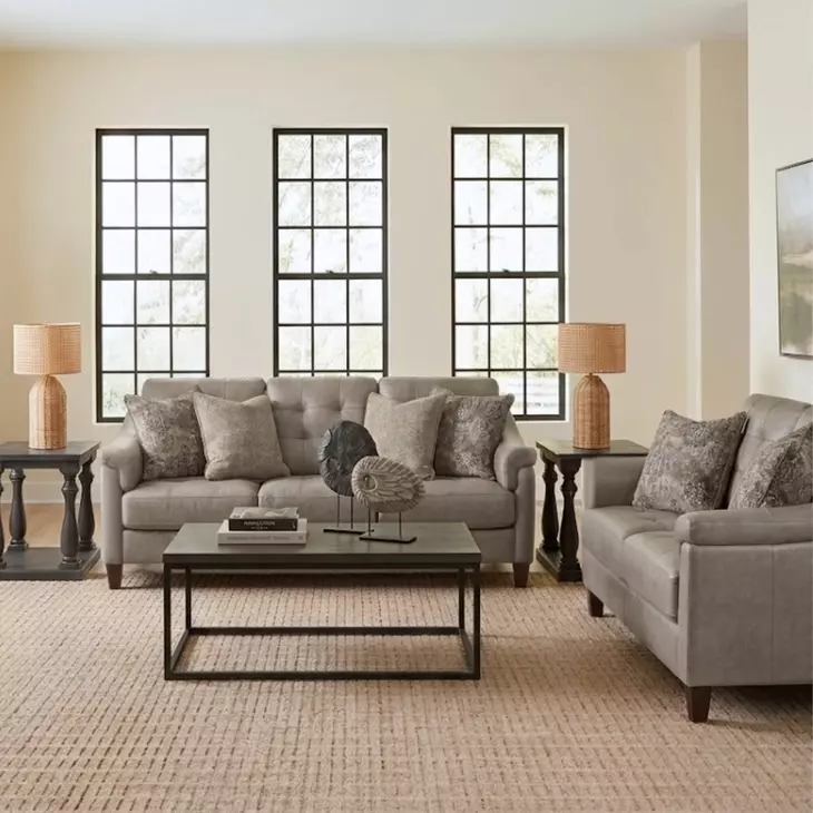 Emerson Green Pea Leather 64" Loveseat