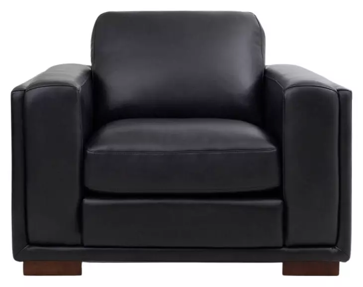 Lorenzo Black Leather Upholstered Accent Chair