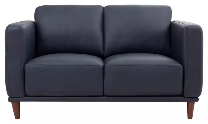 Beckett Midnight Blue Leather 64" Loveseat