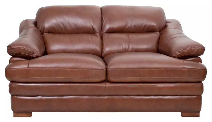 Tatum Brown Leather 71" Loveseat
