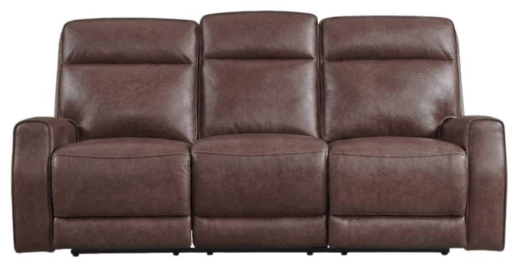 Sydney Brown Heritage Leather 84" Zero Gravity Power Reclining Sofa with Power Headrest and USB Charging