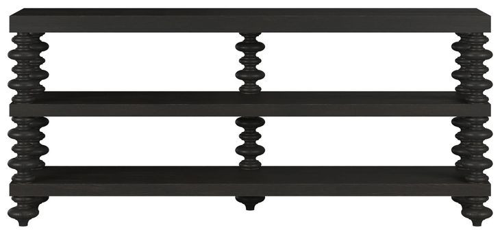 Atrium Black Rectangular Console Table