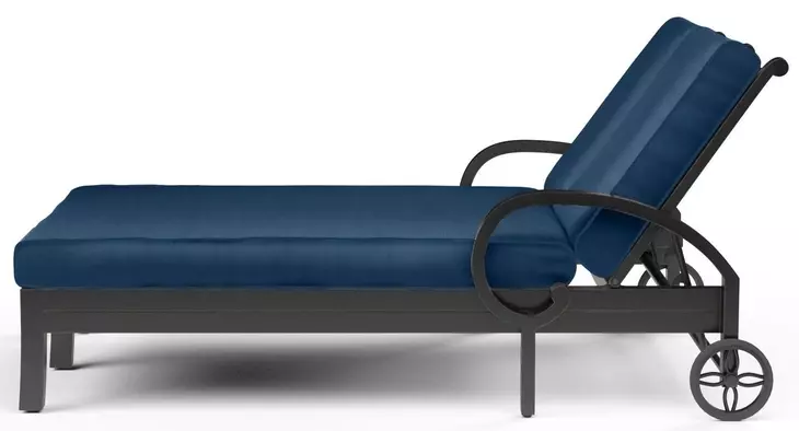 Monterey Spectrum Indigo 78" Outdoor Double Chaise with Self Welt