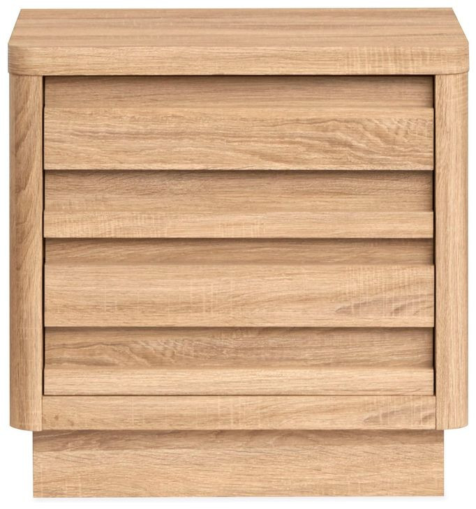Brentwood Heights Provincial Brown 2 Drawer Nightstand with USB Charging