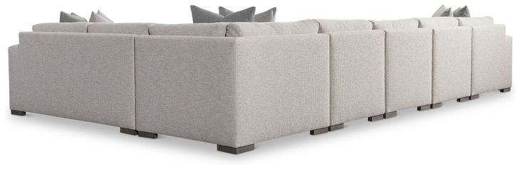 Drew Cream 6 Piece Modular Sectional with LAF Chaise and Pillows