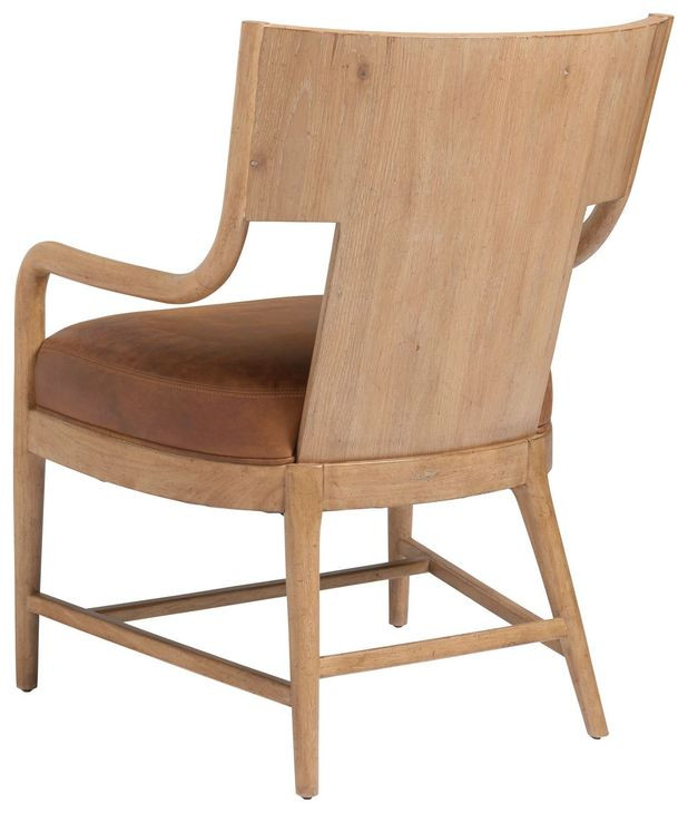 Los Altos Radford Brown Leather Upholstered Accent Chair