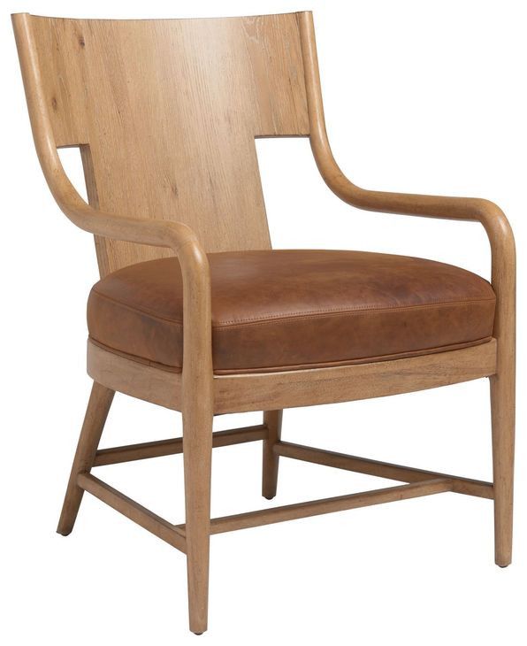 Los Altos Radford Brown Leather Upholstered Accent Chair