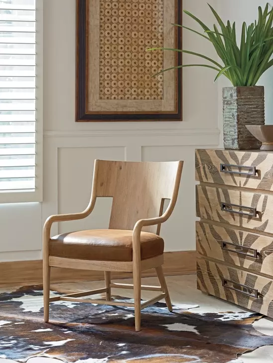 Los Altos Radford Brown Leather Upholstered Accent Chair