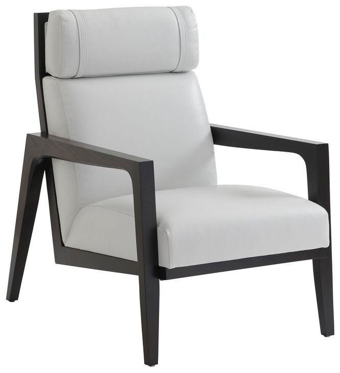 Palm Desert White Leather Upholstered Covina Accent Chair