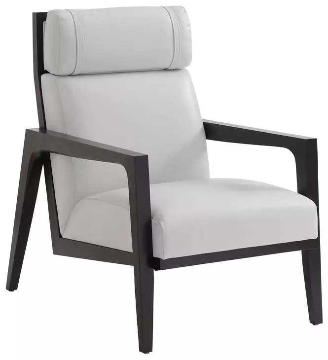 Palm Desert White Leather Upholstered Covina Accent Chair