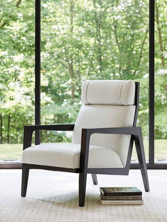 Palm Desert White Leather Upholstered Covina Accent Chair