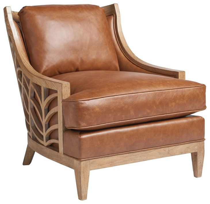 Los Altos Marion Brown Leather Upholstered Accent Chair