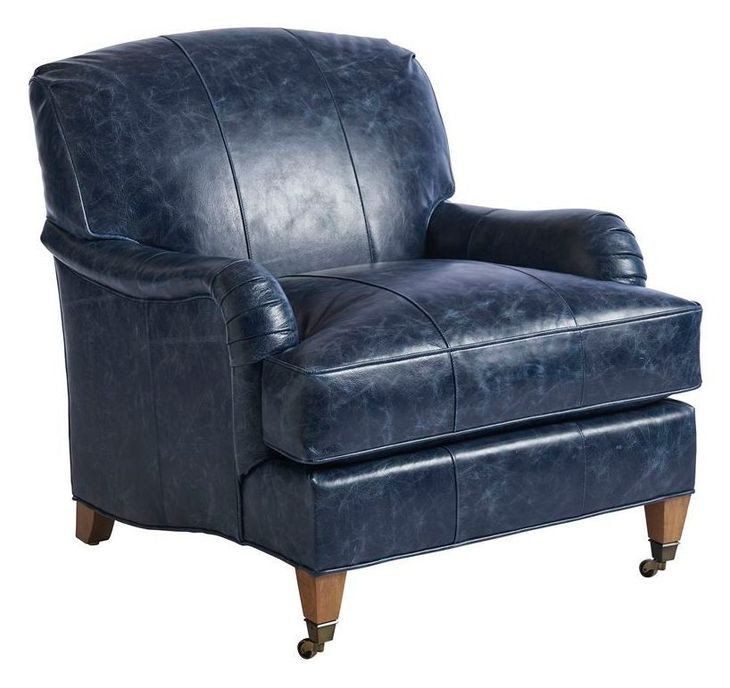 Sydney Blue Leather Upholstered Chair