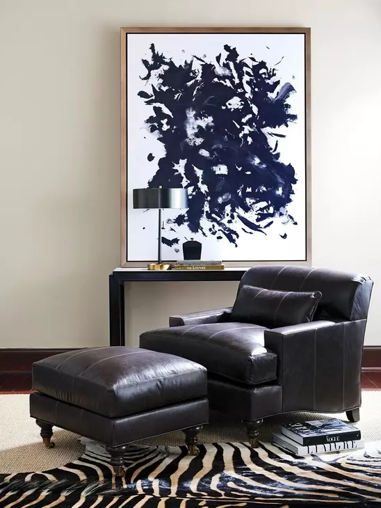 Oxford Brown Leather Upholstered Chair