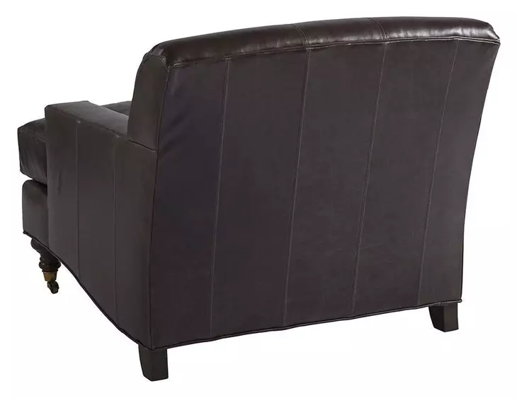 Oxford Brown Leather Upholstered Chair