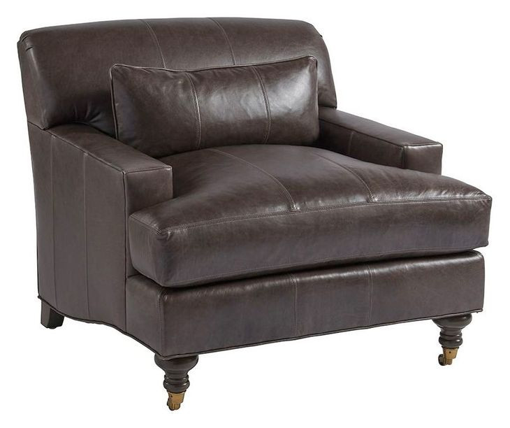Oxford Brown Leather Upholstered Chair