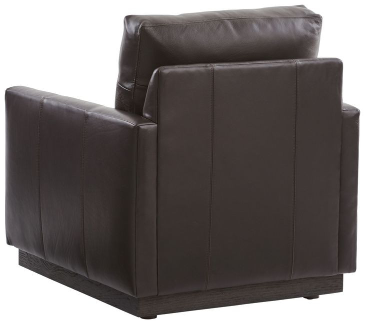 Meadow View Brown Leather Upholstered Swivel Chair