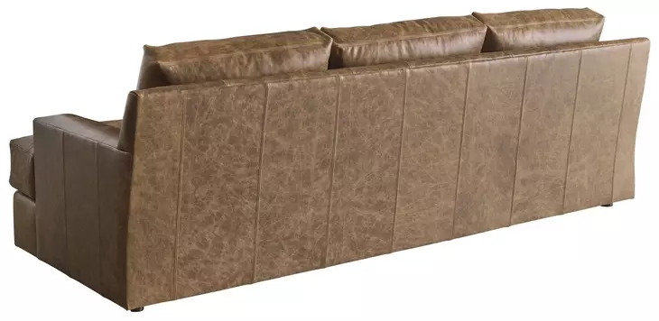 Millington Brown Leather 95" Sofa by Barclay Butera