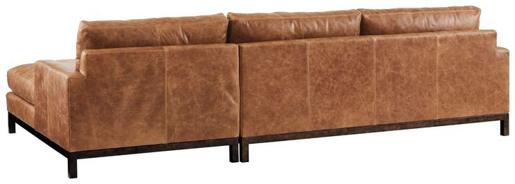 Horizon Bronze 110" Leather Upholstered LAF Sectional