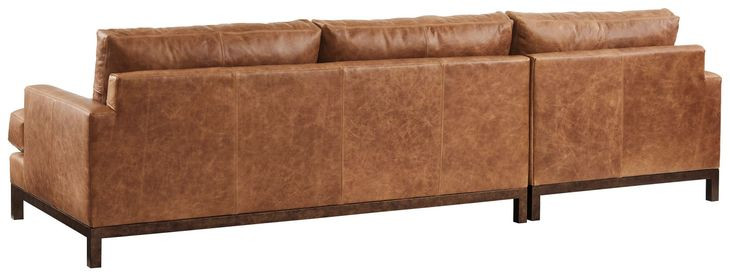 Horizon Bronze 110" Leather Upholstered RAF Sectional