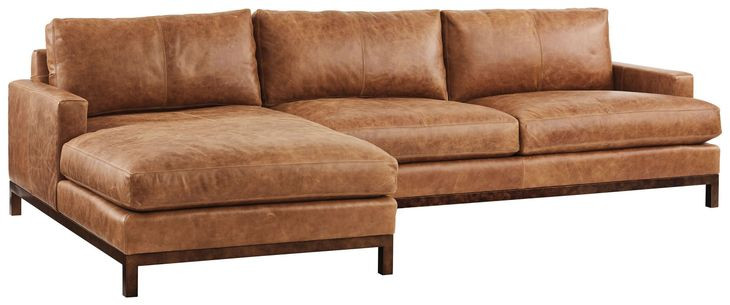 Horizon Bronze 110" Leather Upholstered RAF Sectional