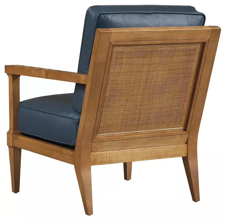 Splashes Blue Leather Upholstered Chair