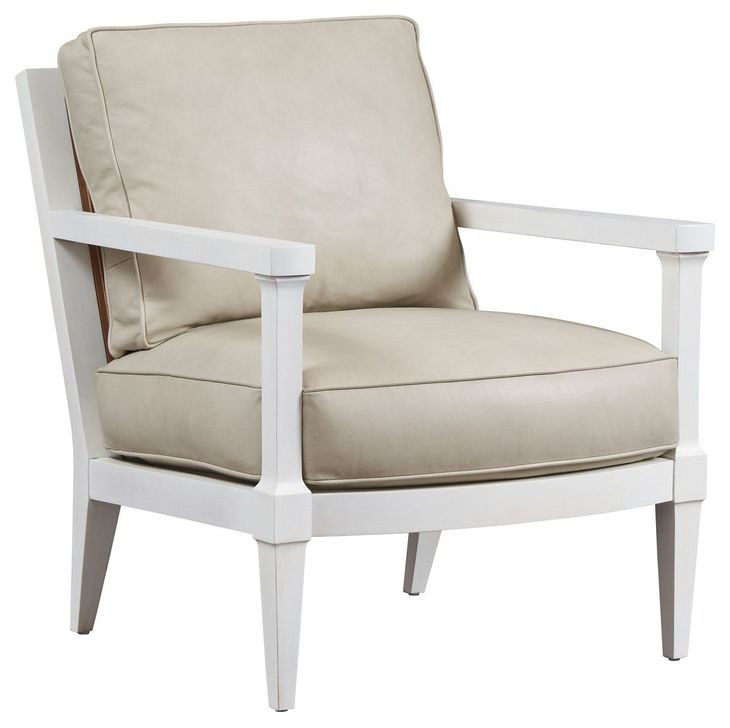 Splashes Beige Leather Upholstered Chair