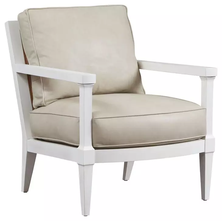 Splashes Beige Leather Upholstered Chair
