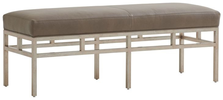 Lucca Brown Leather Upholstered Bench
