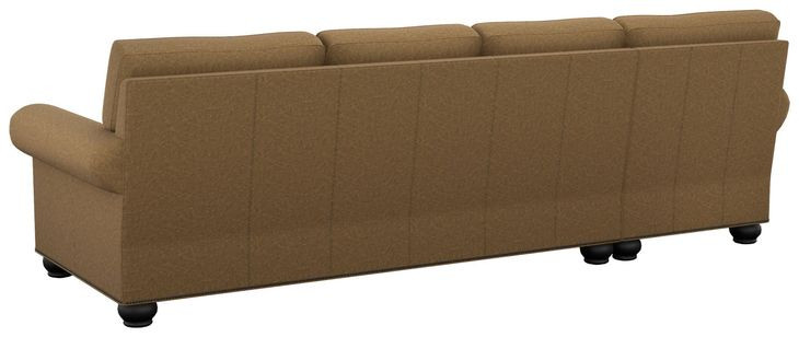 Braxton Camel Leather 2 Piece Modular Sectional with Nailhead Trim