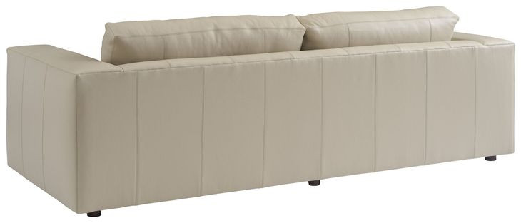 Key Biscayne Granville Ivory Leather 94" Sofa