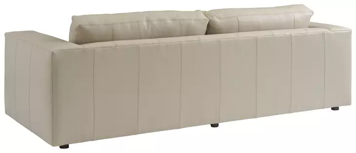 Key Biscayne Granville Ivory Leather 94" Sofa