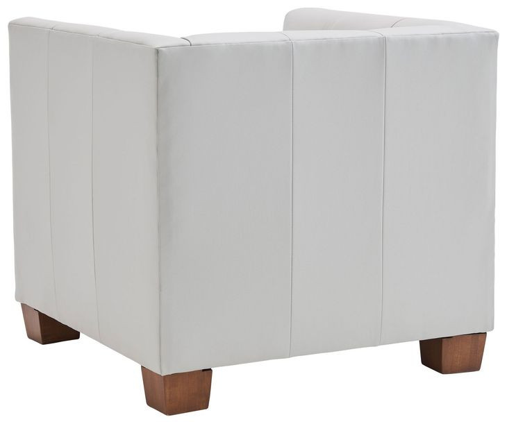 Emilia Kitano Beige Leather Upholstered Lounge Chair