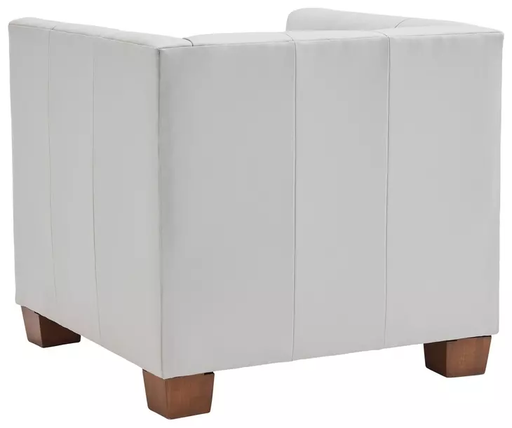 Emilia Kitano Beige Leather Upholstered Lounge Chair