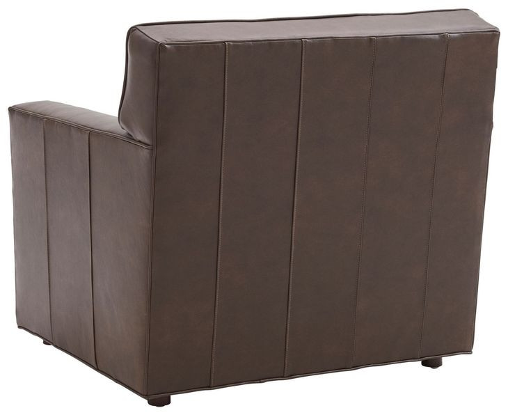 Ardsley Kitano Brown Leather Upholstered Lounge Chair