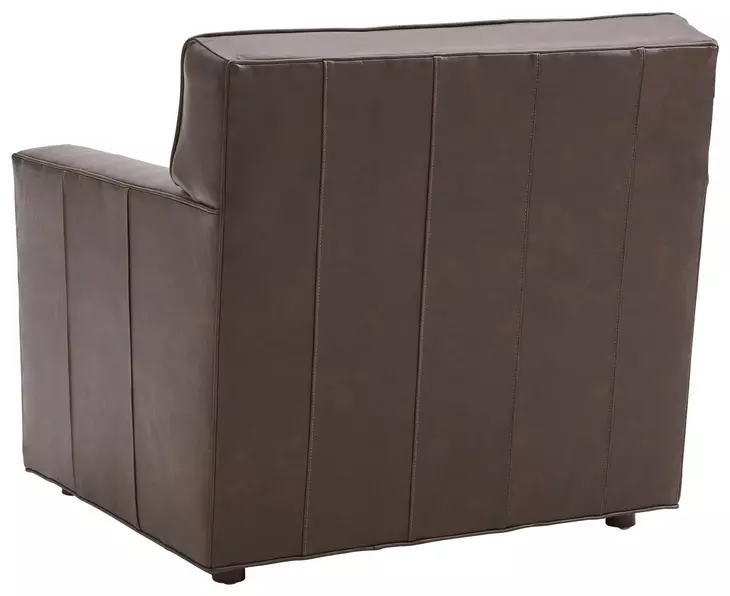 Ardsley Kitano Brown Leather Upholstered Lounge Chair