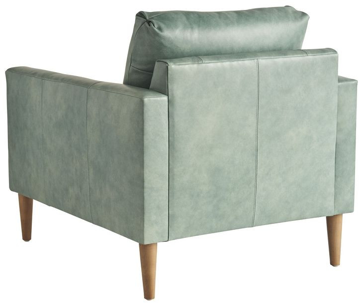 Sunset Key Marcella Green Leather Upholstered Accent Chair