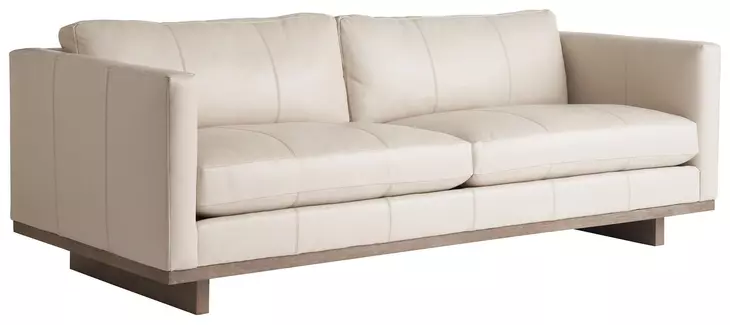 Sunset Key Cream Leather Brixton Living Room Set
