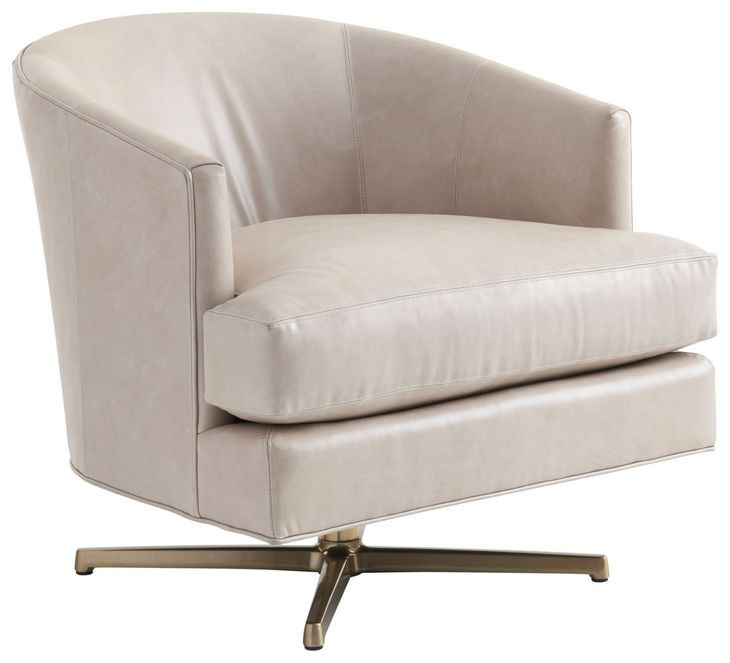 Graves Leather Swivel Chair - Thumbnail 3