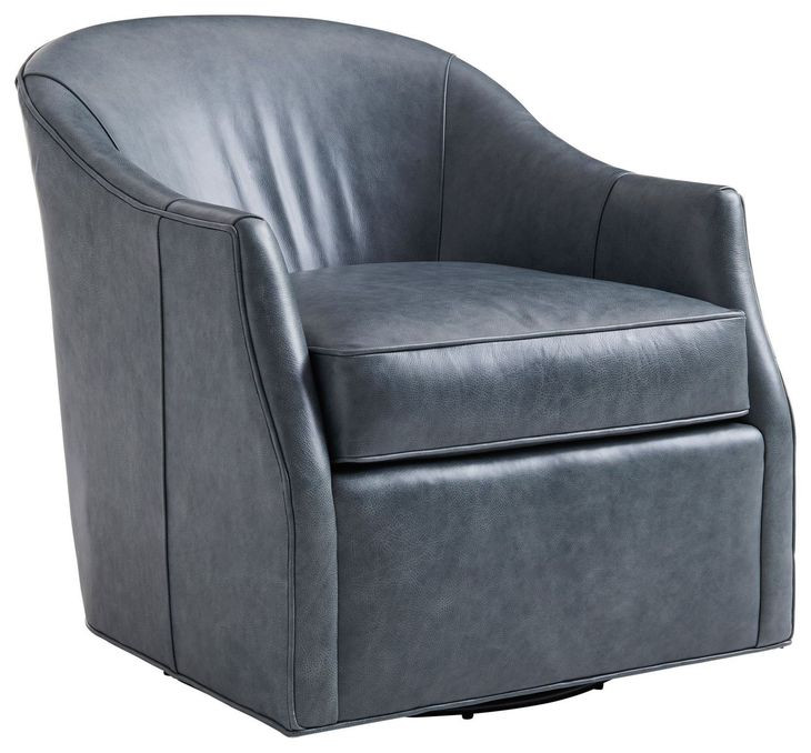 Escala Ariana Gray Leather Upholstered Escala Ariana Swivel Chair