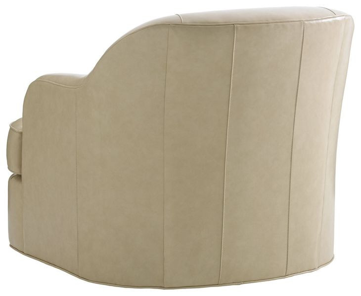 Alta Vista Laurel Canyon Ivory Leather Upholstered Lounge Chair