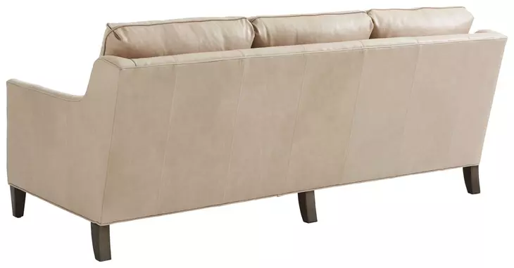 Turin Ariana Beige Leather 83" Sofa